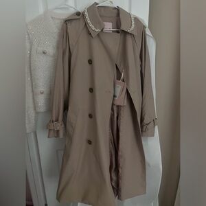 simone rocha pearl trench coat nwt size xs